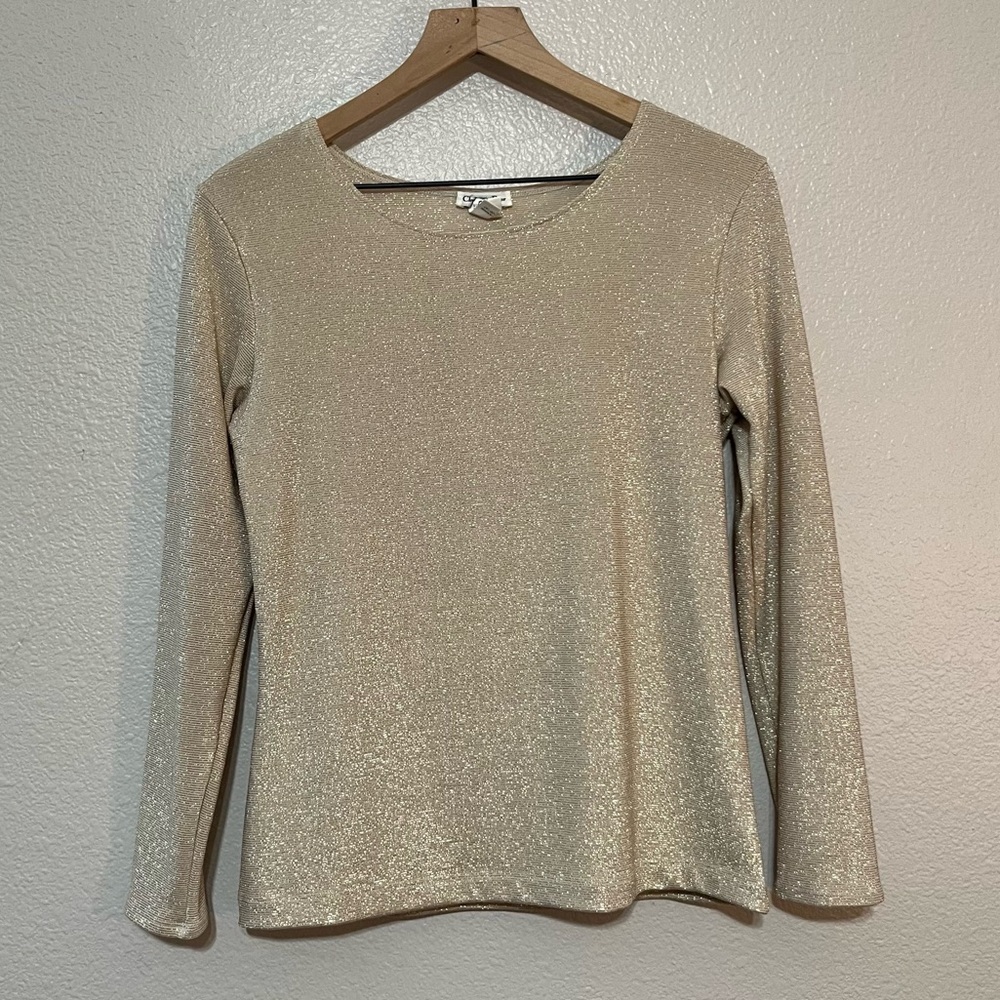 Christian Dior Long Sleeve Sparkle Top Size Medium